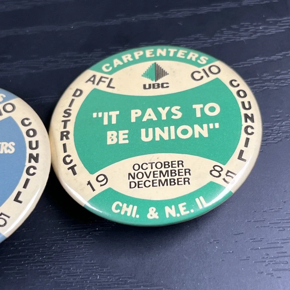 Carpenters District Council Chicago North East Illinois 1985‎ Pushback Pins